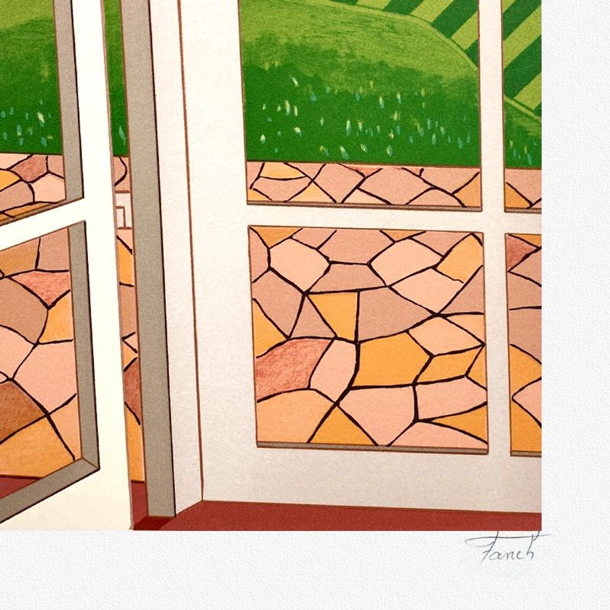 Fanch Ledan, "Palm Springs" Limited Edition Lithograph, PP Numbered and Hand Signed with Letter of Authenticity