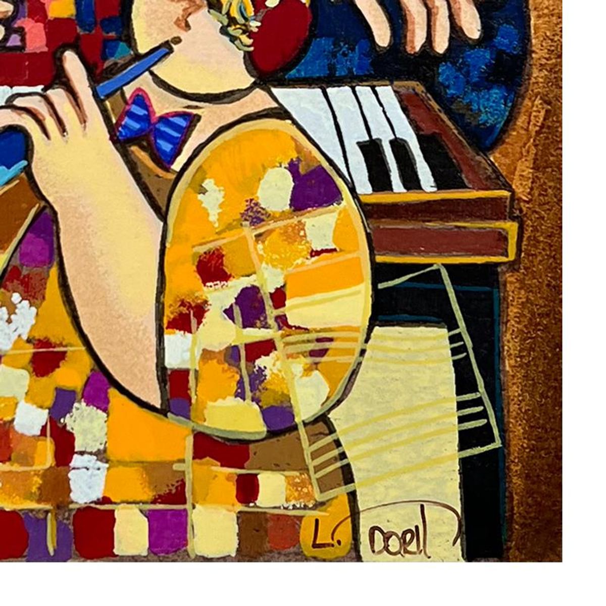 Dorit Levi, "Slow Summer Tune" Limited Edition Serigraph, Numbered and Hand Signed with Letter of Authenticity.
