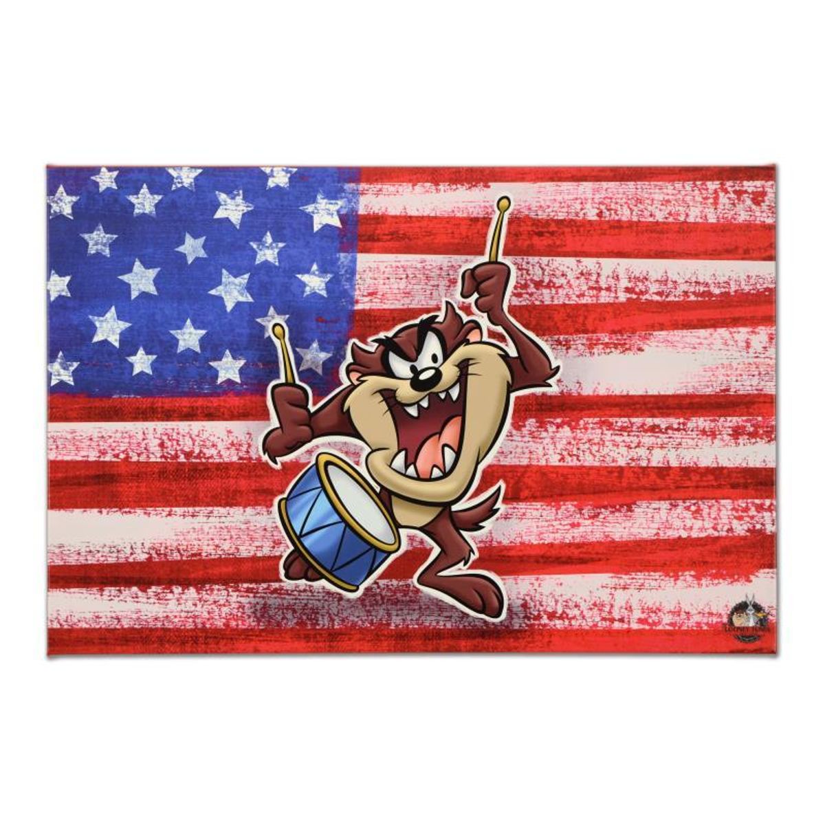 Looney Tunes, "Patriotic Series: Taz" Numbered Limited Edition on Gallery Wrapped Canvas with Certificate of Authenticity.