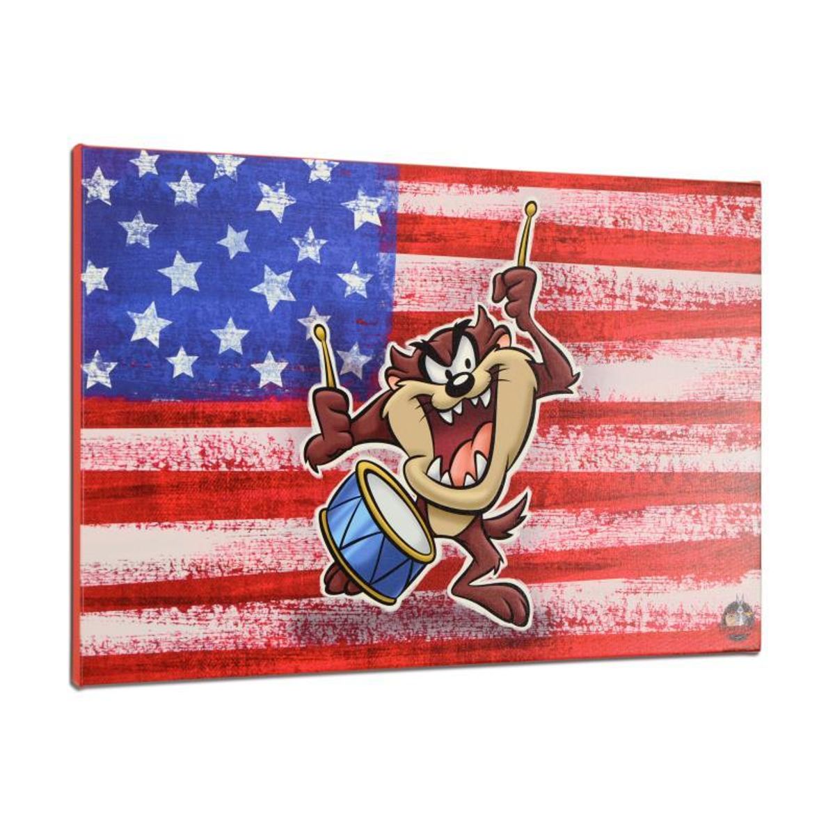 Looney Tunes, "Patriotic Series: Taz" Numbered Limited Edition on Gallery Wrapped Canvas with Certificate of Authenticity.