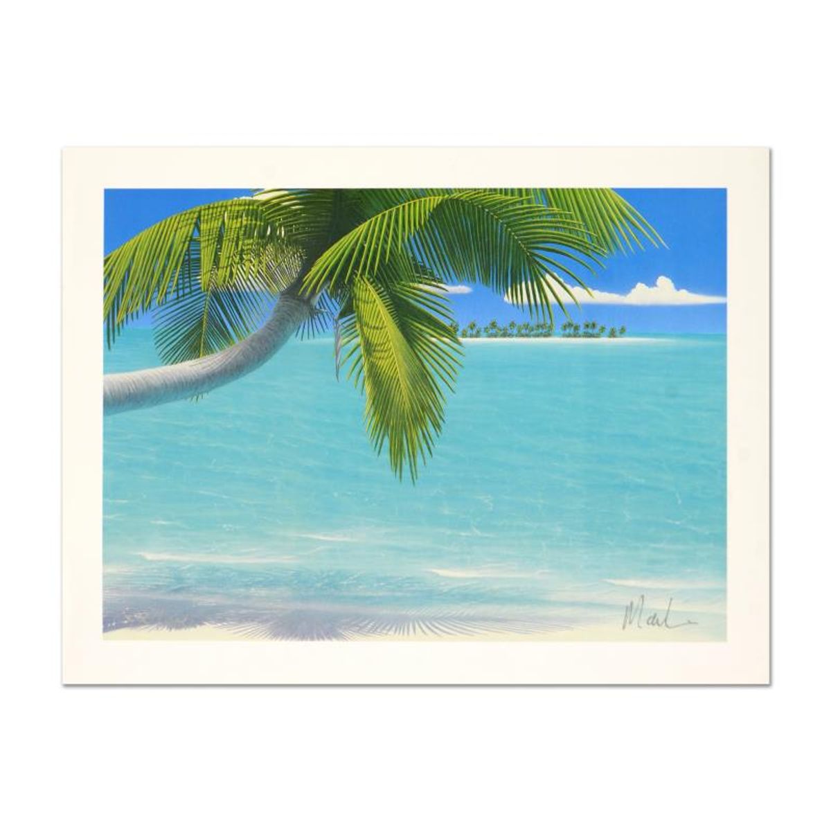 Dan Mackin, "Palms on Parade" Limited Edition Lithograph, Numbered and Hand Signed with Letter of Authenticity.