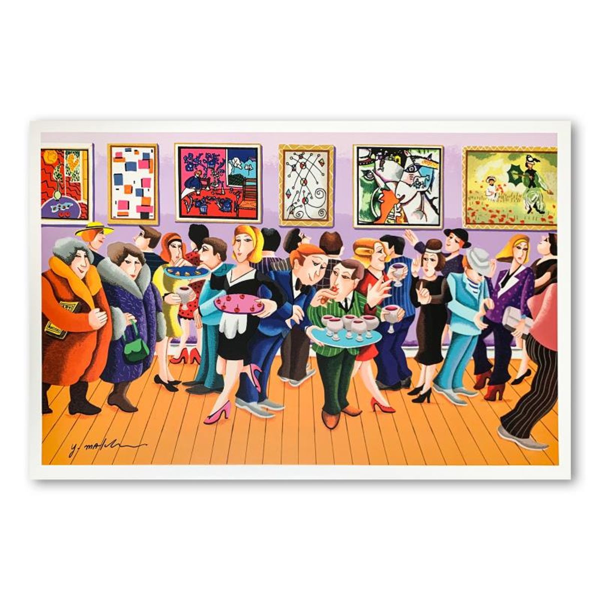 Yuval Mahler, "Opening Day" Hand Signed Limited Edition Lithograph on Paper with Letter of Authenticity.