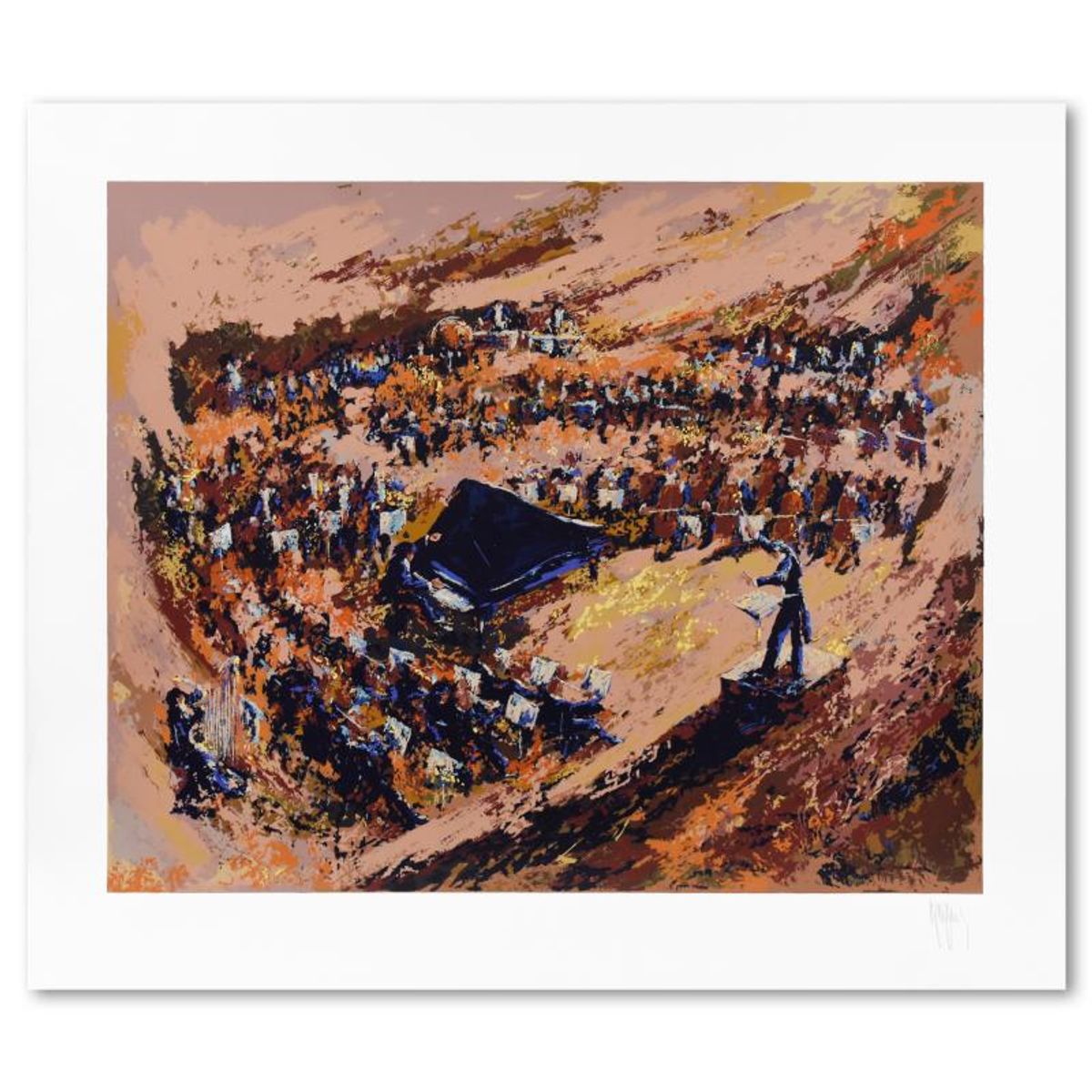 Mark King (1931-2014), "Concerto" Limited Edition Serigraph, Numbered and Hand Signed with Letter of Authenticity.