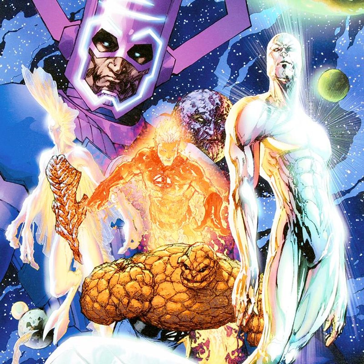 Marvel Comics, "Fantastic Four #545" Numbered Limited Edition Canvas by Michael Turner (1971-2008) with Certificate of Authenticity.