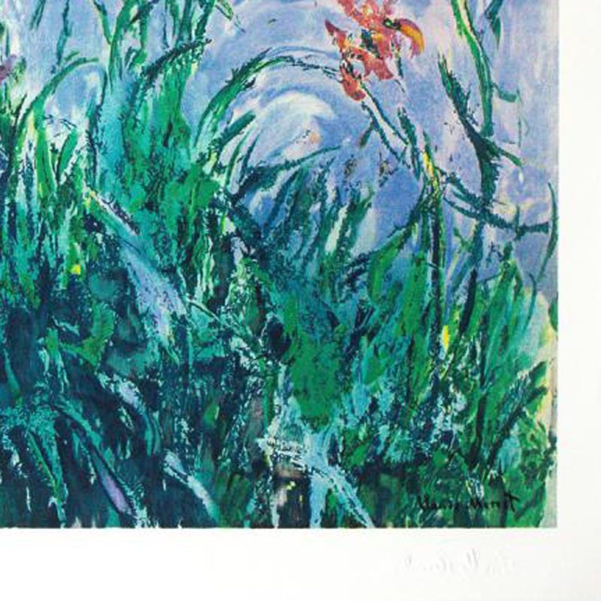 Claude Monet (1840-1926), "Iris" Framed Limited Edition Lithograph with Letter of Authenticity.