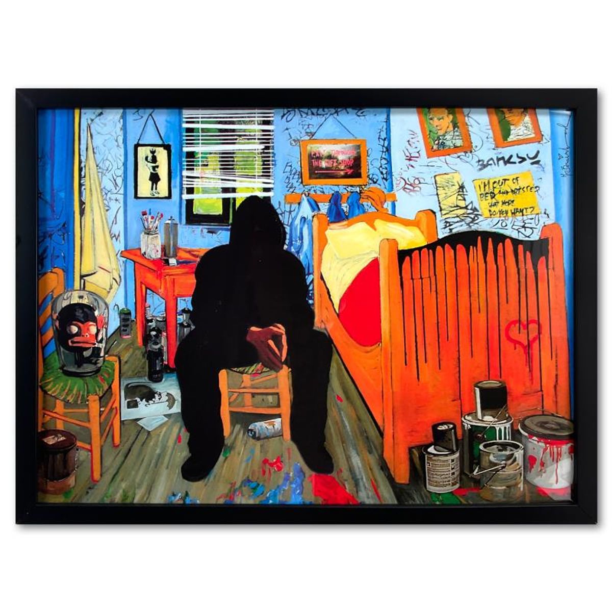 Mr. Brainwash, Custom Framed Plate Signed Offset Lithograph.