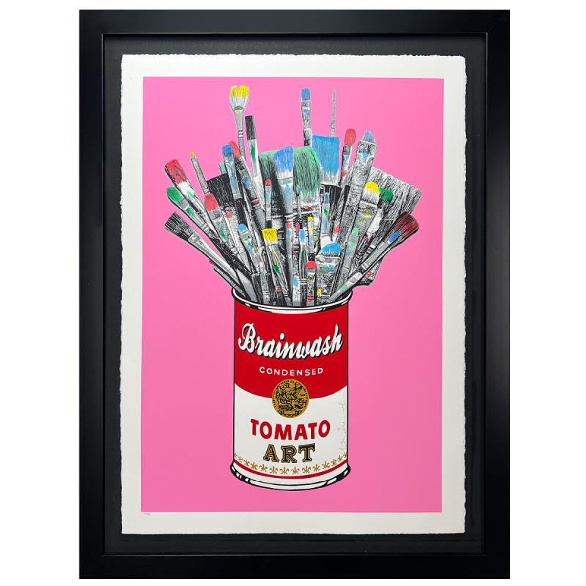 Mr. Brainwash, "Tomato Pop (Pink)" Framed Limited Edition Studio Proof Hand-Finished Silk Screen. Hand Signed and Certificate of Authenticity.