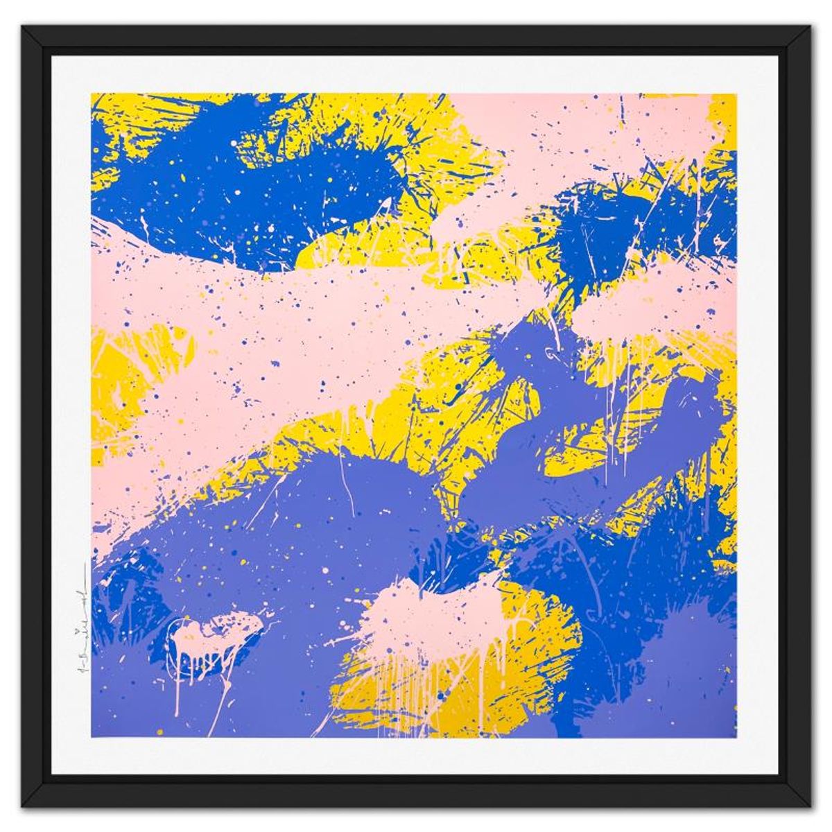 Mr. Brainwash, "Camo Splash C" Framed Limited Edition Silk Screen, Hand Signed with Certificate of Authenticity.
