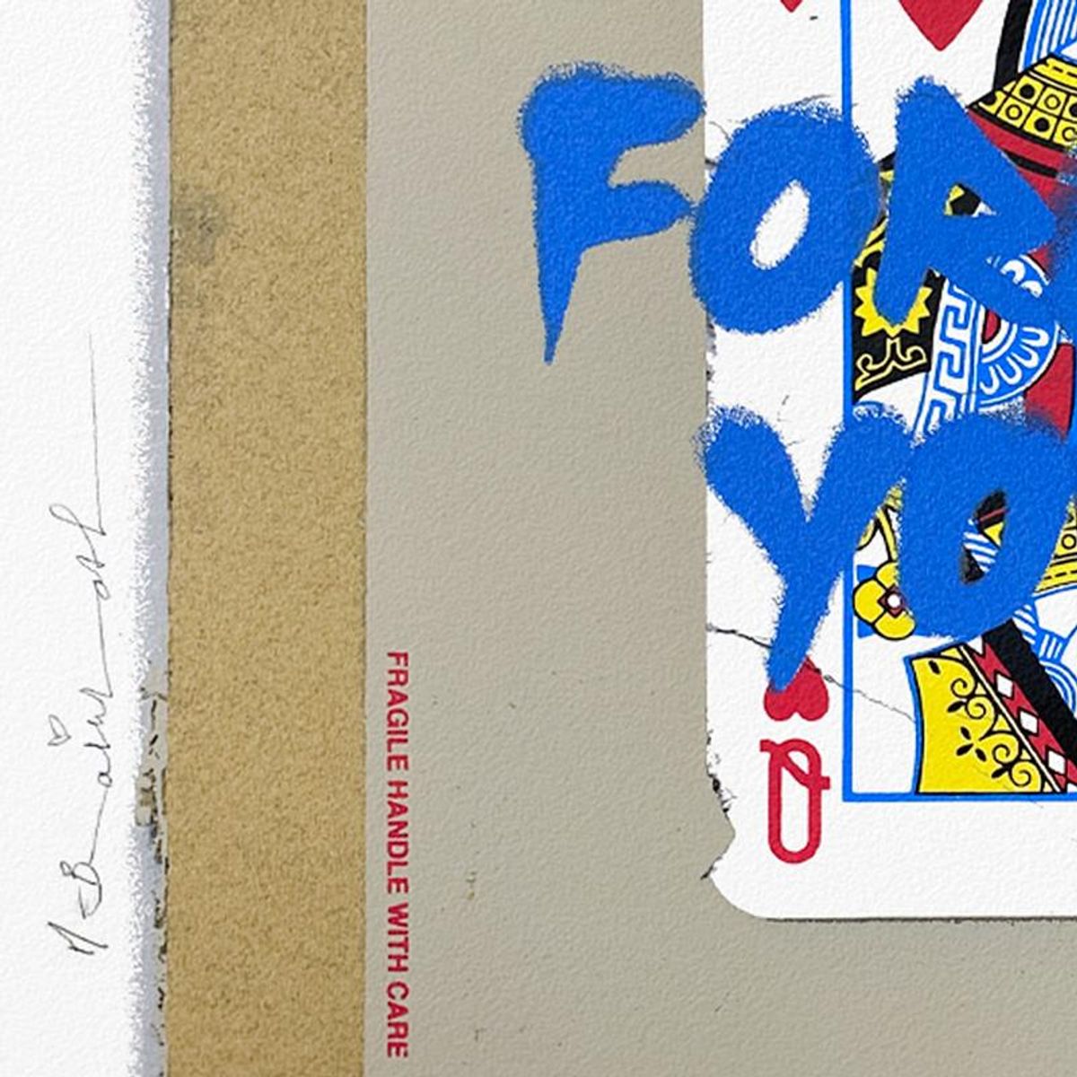 Mr. Brainwash, "Queen of Love (Blue)" Framed Limited Edition Silk Screen, Hand Signed with Certificate of Authenticity.