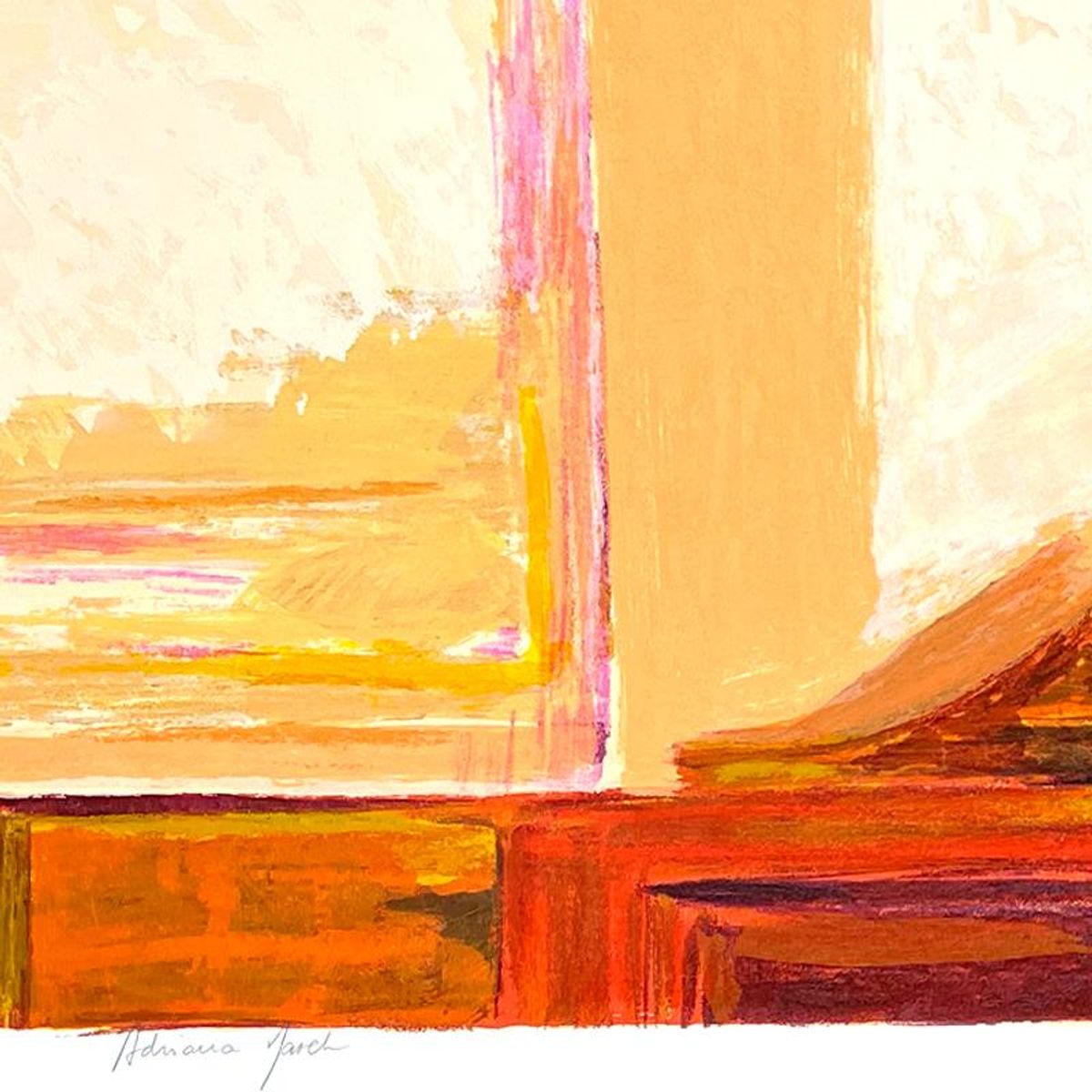 Adriana Naveh, "Relaxation" Hand Signed, Numbered Limited Edition Serigraph with Letter of Authenticity.