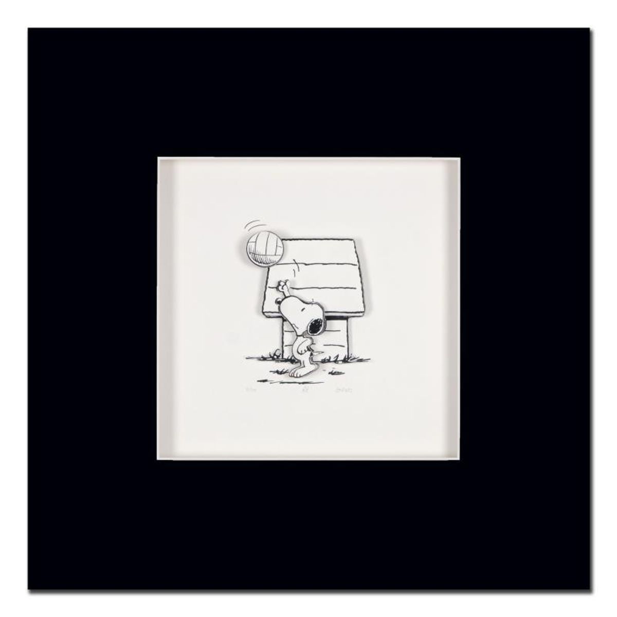 Peanuts, "Champ" Hand Numbered Limited Edition 3D Decoupage with Certificate of Authenticity.