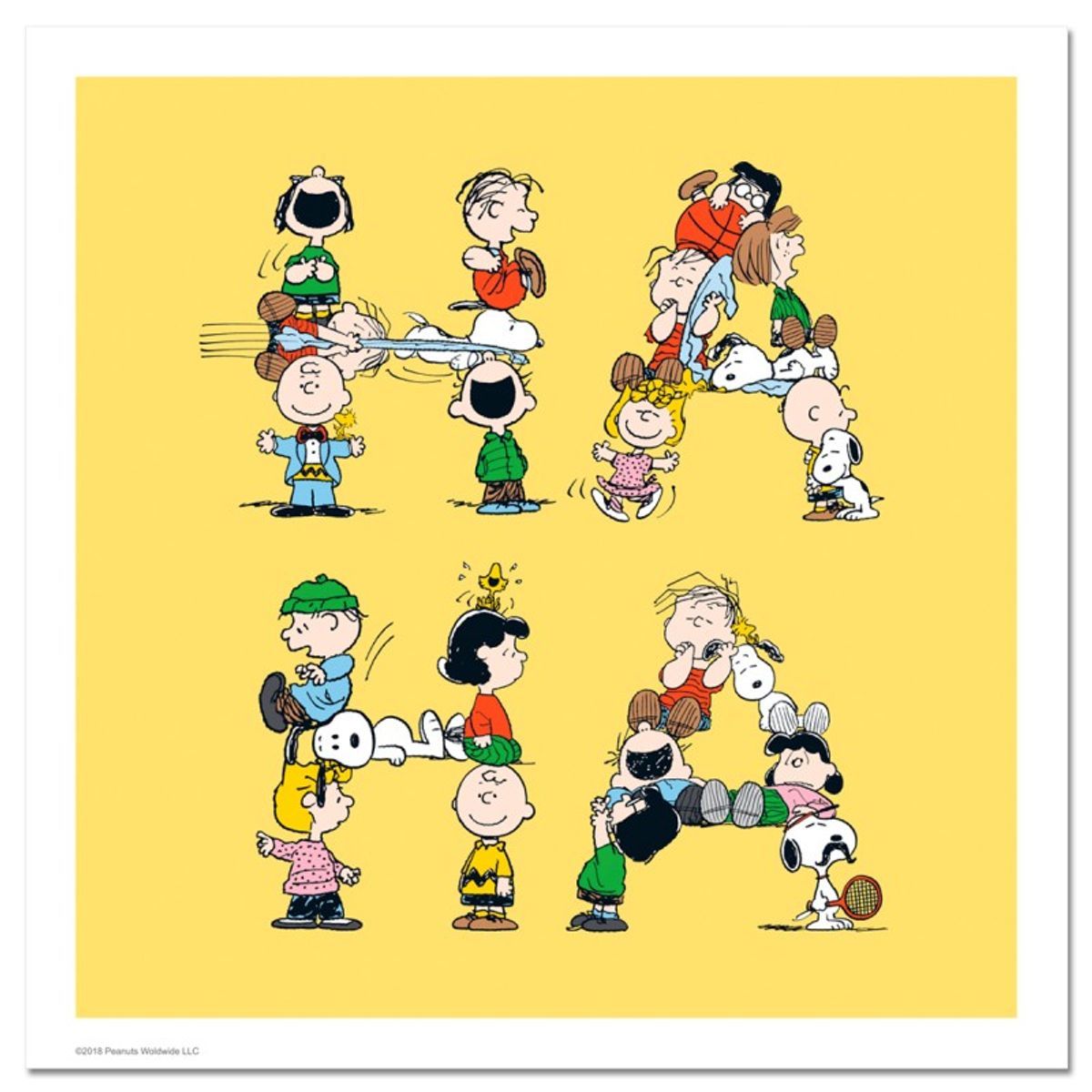Peanuts, "HA HA!" Hand Numbered Limited Edition Fine Art Print with Certificate of Authenticity.