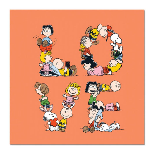 Peanuts, "LOVE" Hand Numbered Canvas Limited Edition Fine Art Print with Certificate of Authenticity.