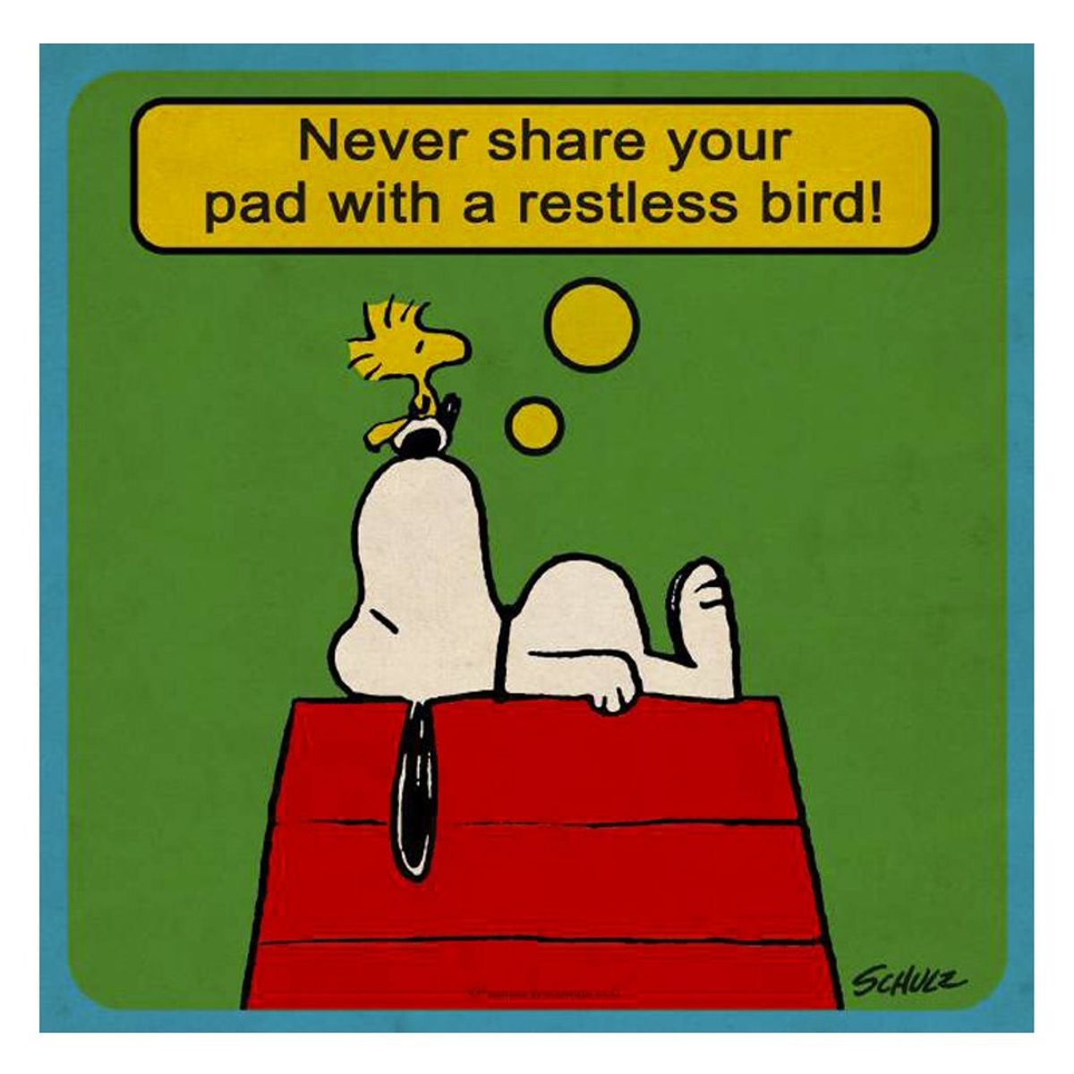 Peanuts, "Restless Bird" Hand Numbered Limited Edition Fine Art Print with Certificate of Authenticity.