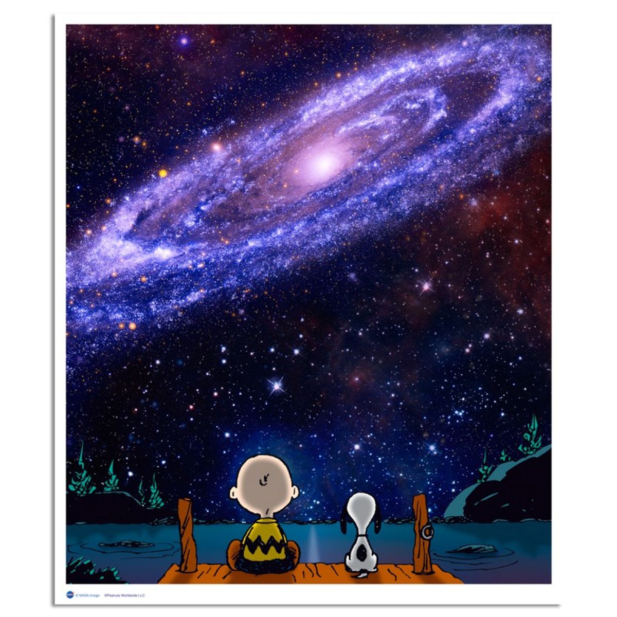 Peanuts, "The Andromeda Galaxy" Hand Numbered Canvas Limited Edition Fine Art Print with Certificate of Authenticity.