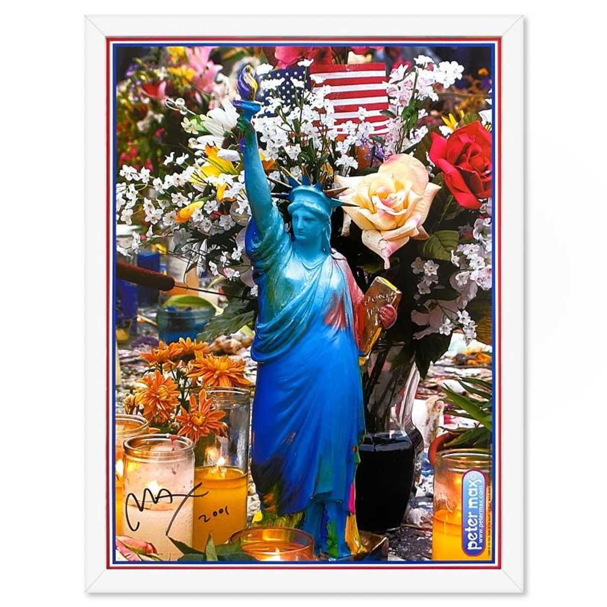 Peter Max, "6 Piece 9-11 Set" Framed Hand Signed Offset Lithograph Set with Letter of Authenticity.