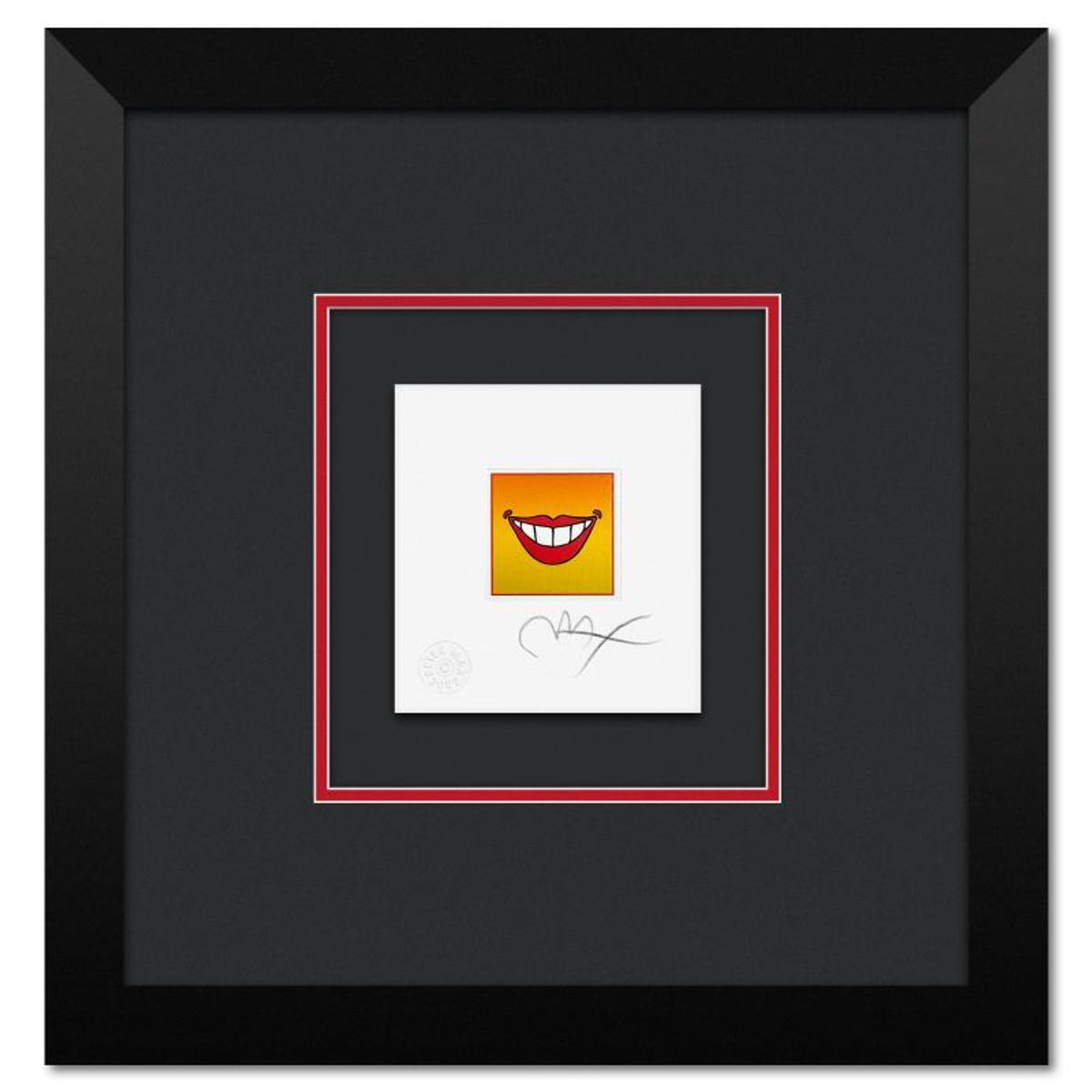 Peter Max, "Smile" Framed Limited Edition Lithograph, Numbered and Hand Signed with Certificate of Authenticity.
