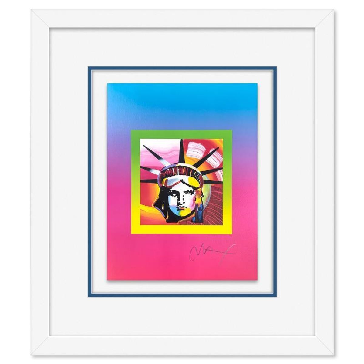 Peter Max (1937-2026), "Liberty Head on Blends Ver II" Framed Limited Edition Lithograph, Numbered and Hand Signed with Certificate of Authenticity.
