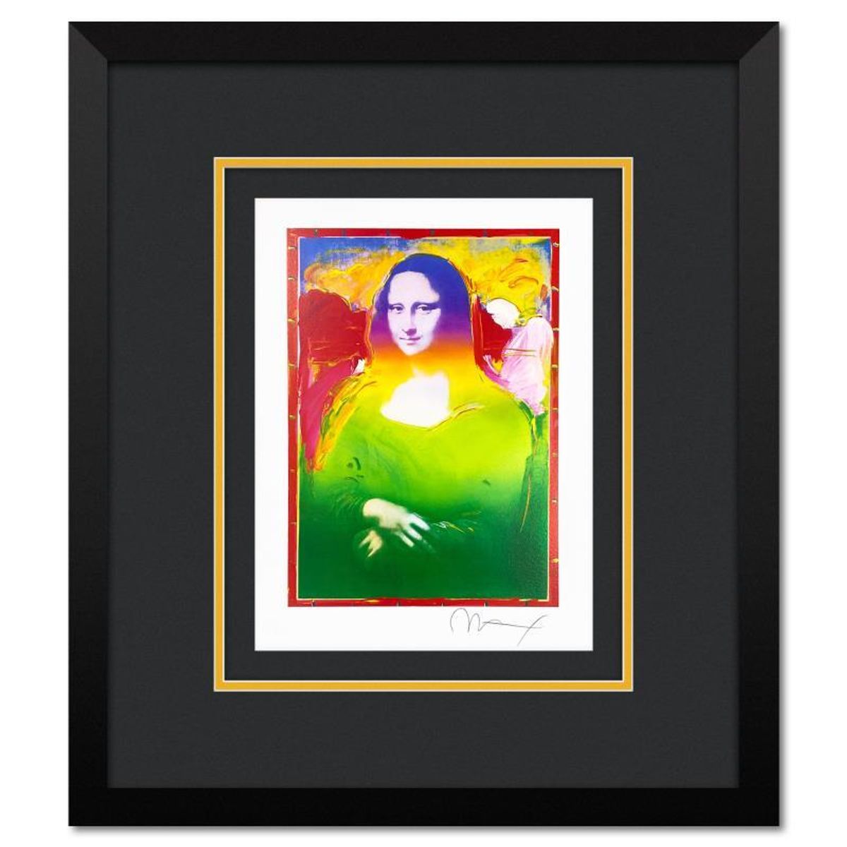 Peter Max, "Mona Lisa II" Framed Limited Edition Lithograph, Numbered and Hand Signed with Certificate of Authenticity.