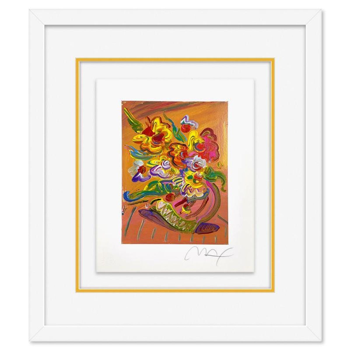 Peter Max (1937-2026), "Vase of Flowers XI" Framed Limited Edition Lithograph, Numbered and Hand Signed with Certificate of Authenticity