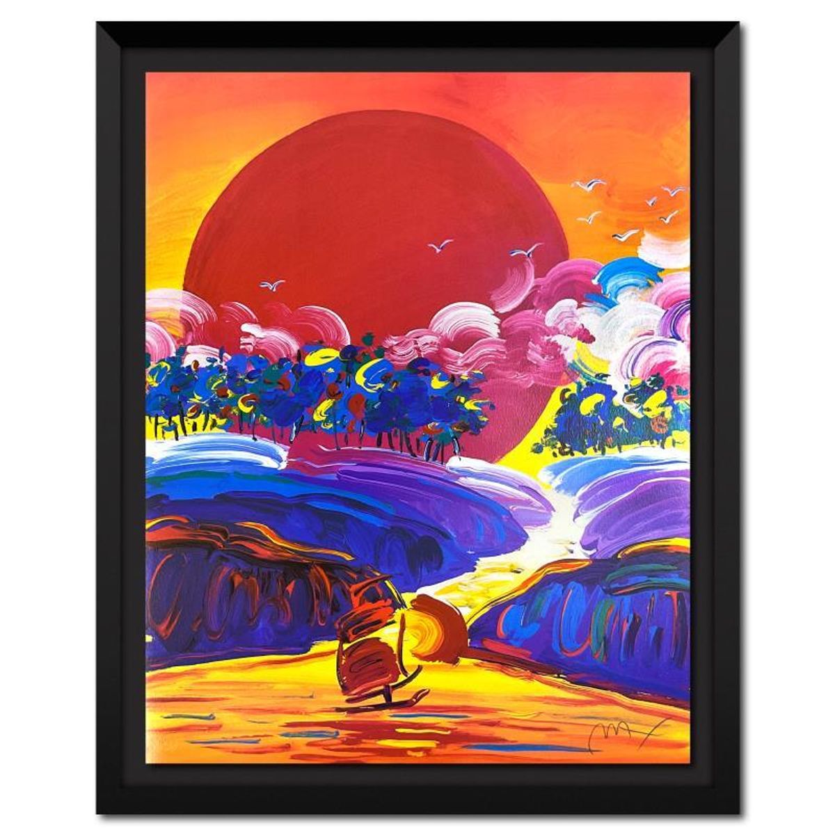 Peter Max, "Without Borders II" Framed Limited Edition Lithograph, Numbered and Hand Signed with Certificate of Authenticity