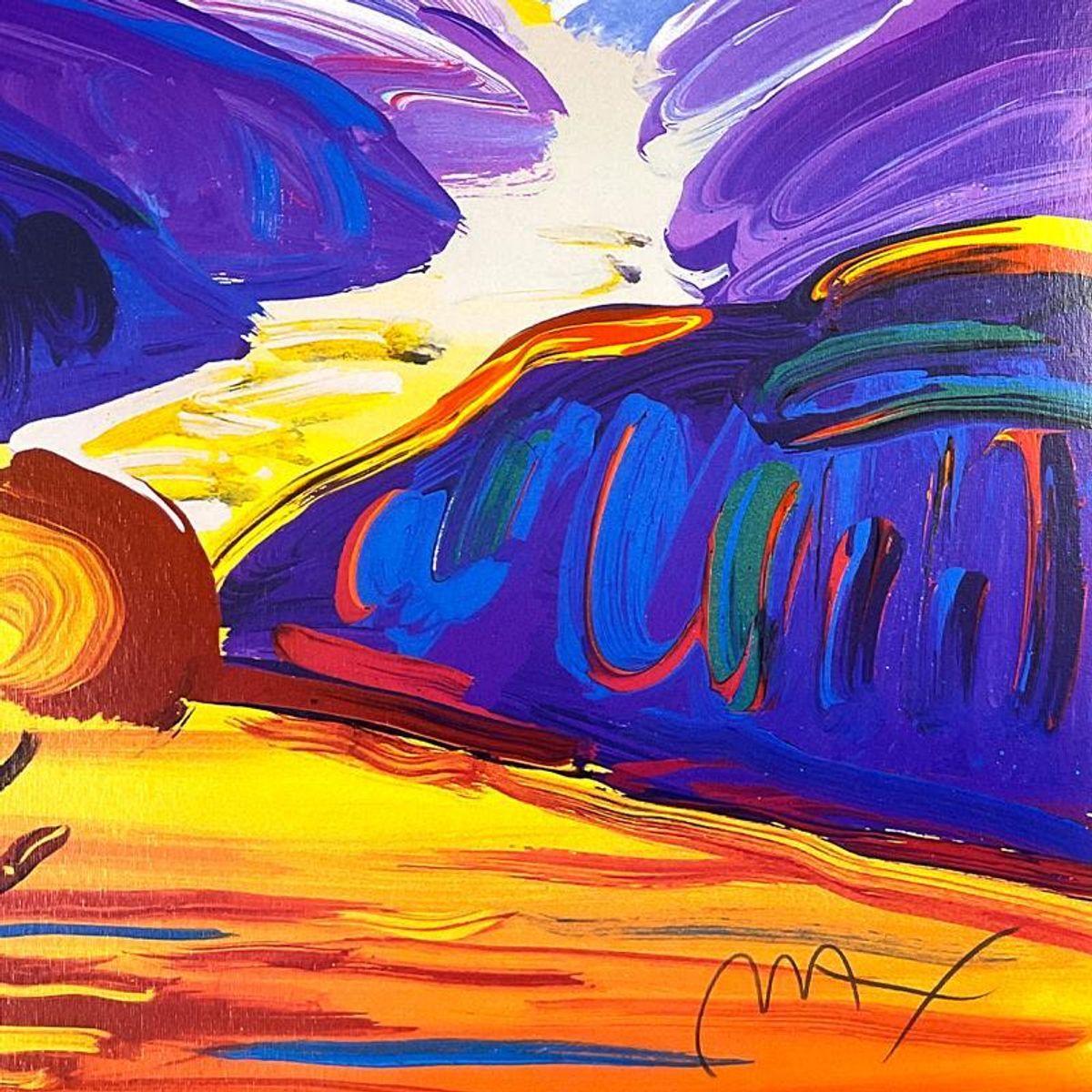 Peter Max, "Without Borders II" Framed Limited Edition Lithograph, Numbered and Hand Signed with Certificate of Authenticity