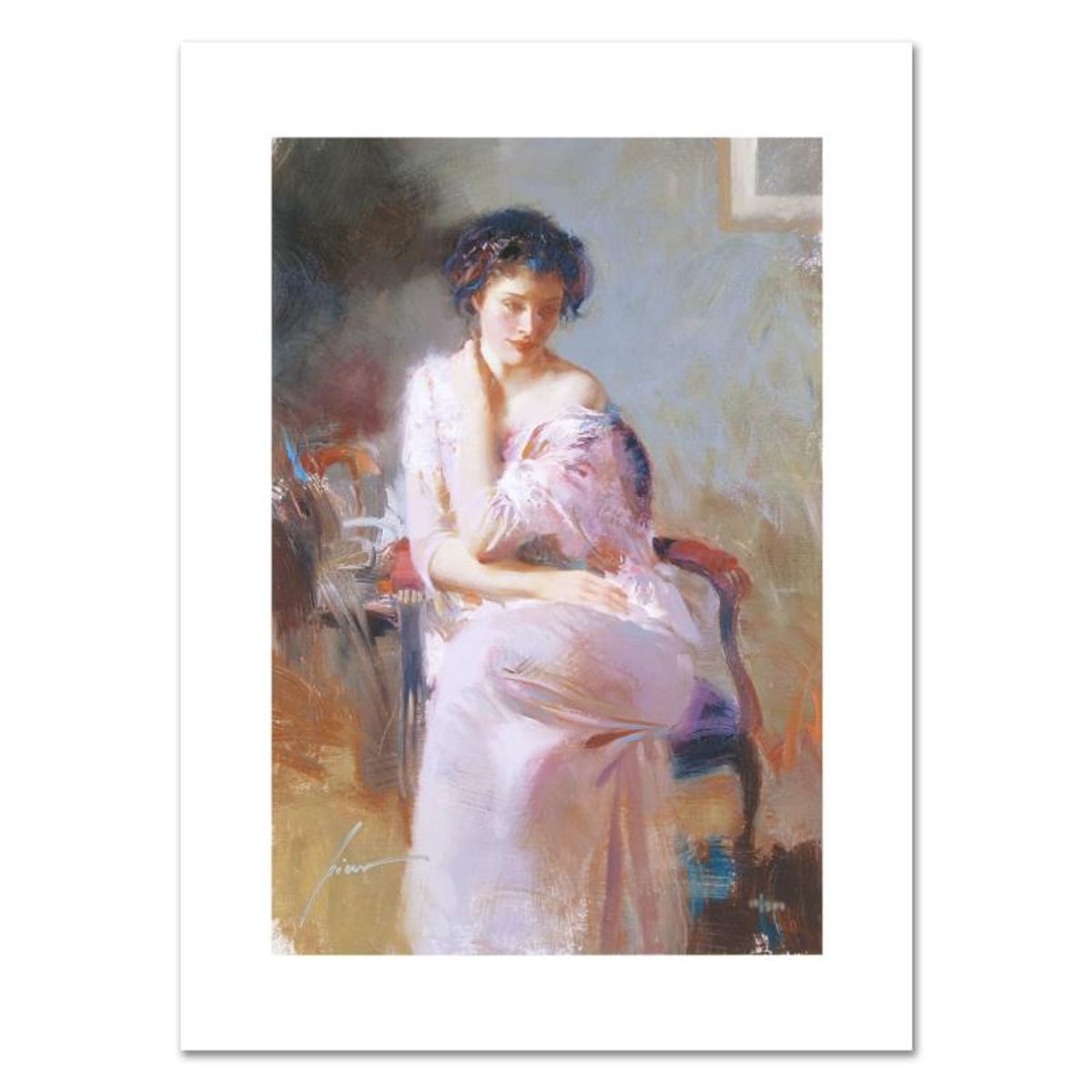 Pino (1939-2010), "Sublime Beauty" Limited Edition on Canvas, Numbered and Hand Signed with Certificate of Authenticity.