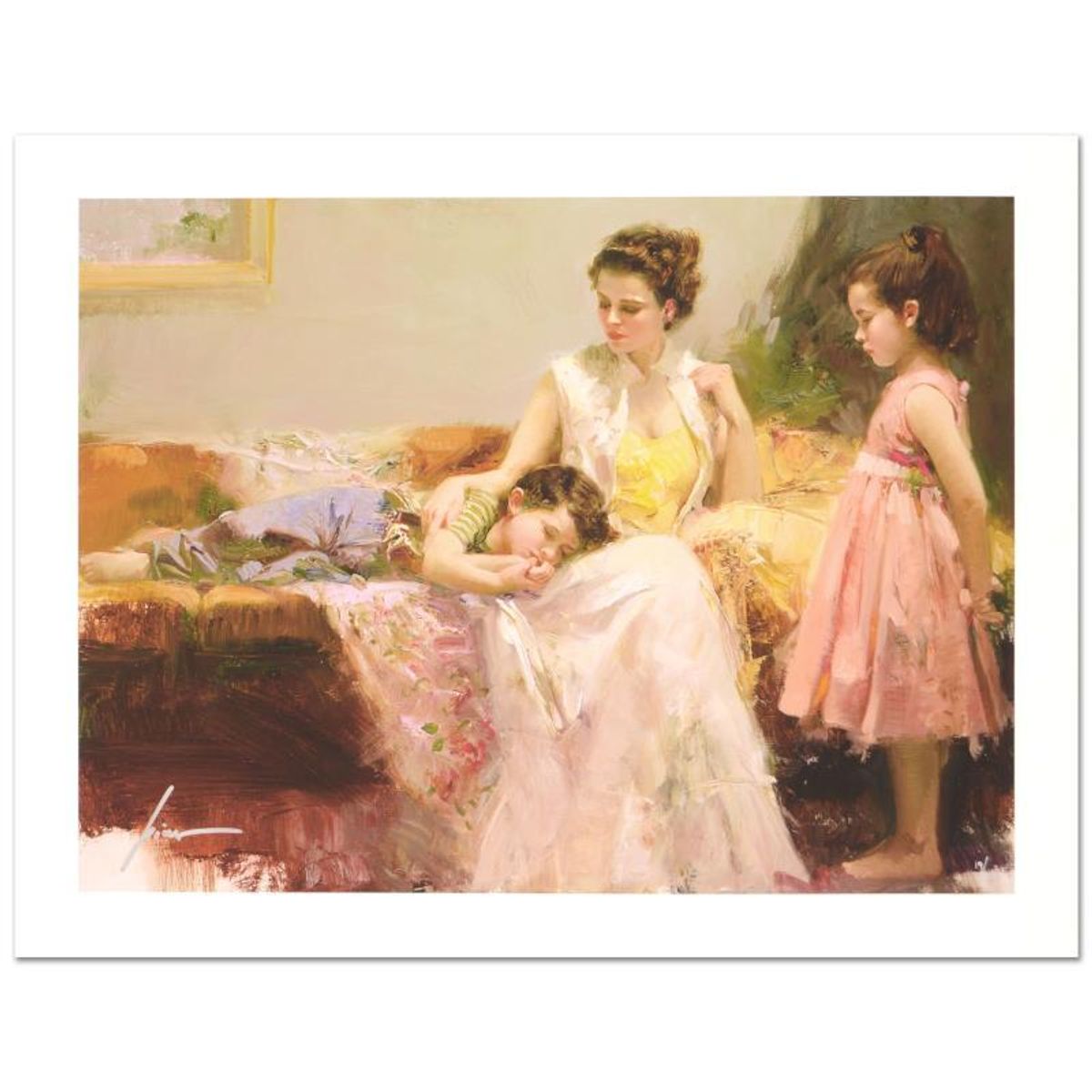 Pino (1939-2010), "A Soft Place In My Heart" Limited Edition Giclee. Numbered and Hand Signed; Certificate of Authenticity.