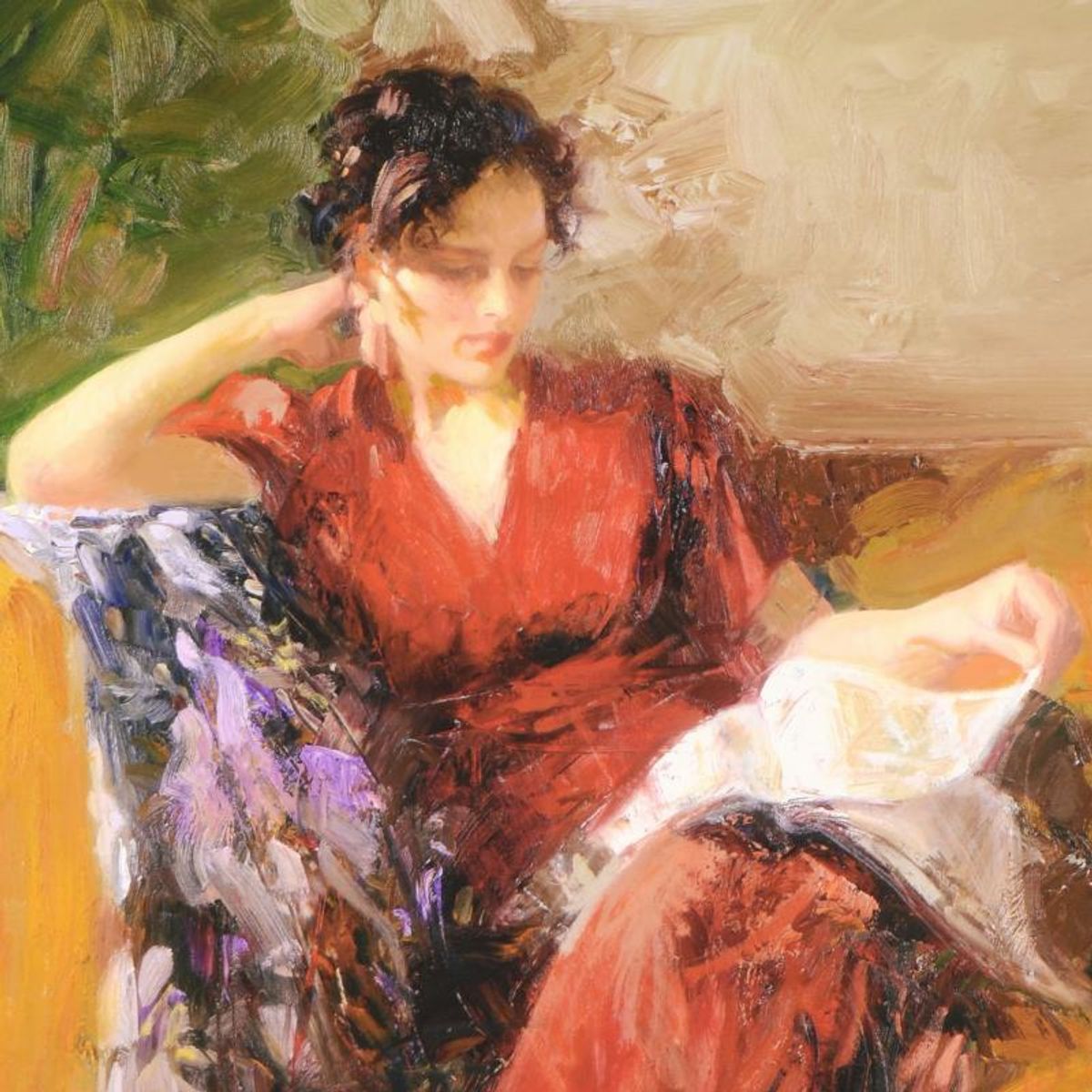 Pino (1939-2010) "Resting Time" Limited Edition Giclee. Numbered and Hand Signed; Certificate of Authenticity.