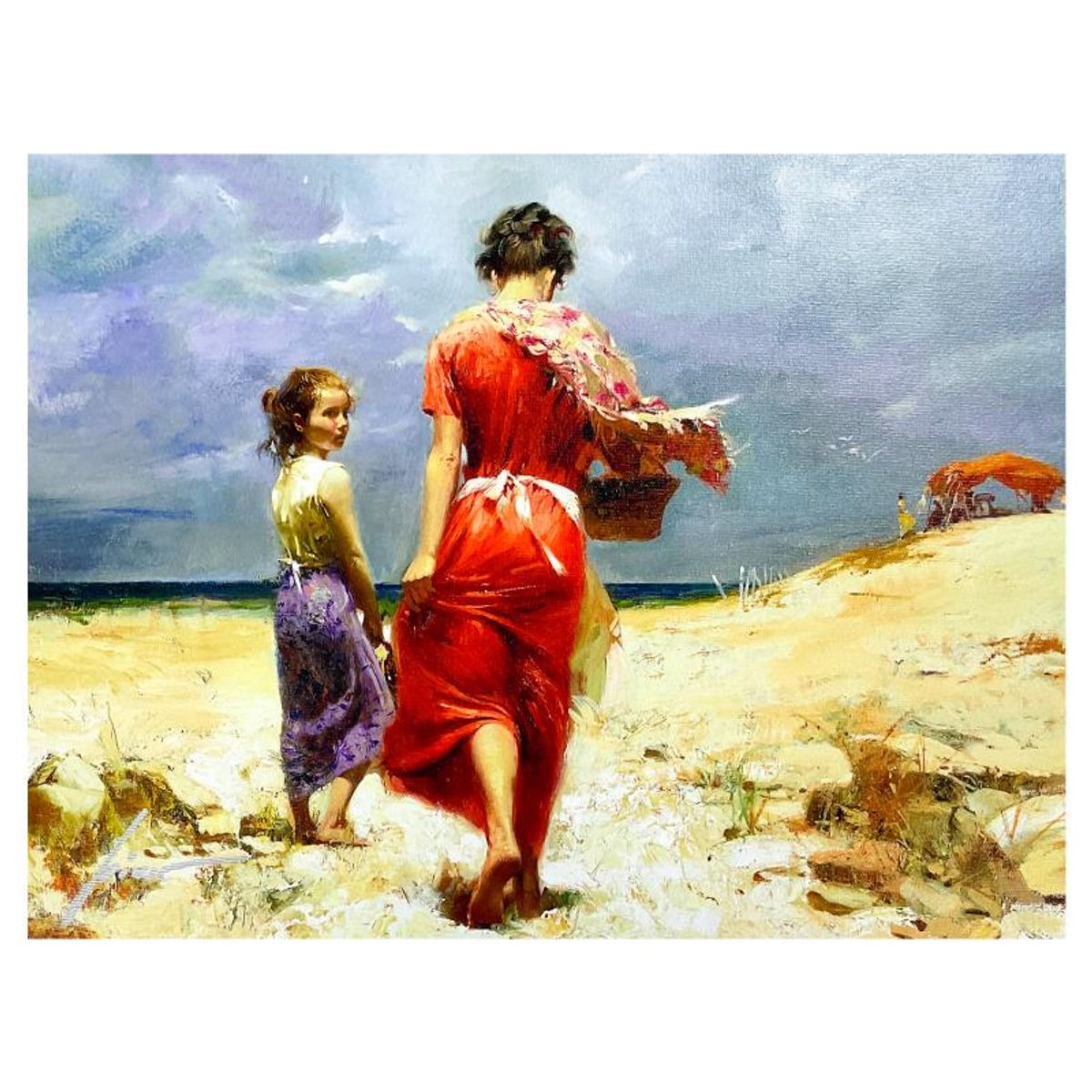 Pino (1939-2010) "Summer Retreat" Limited Edition on Canvas, Numbered and Hand Signed with Certificate of Authenticity.