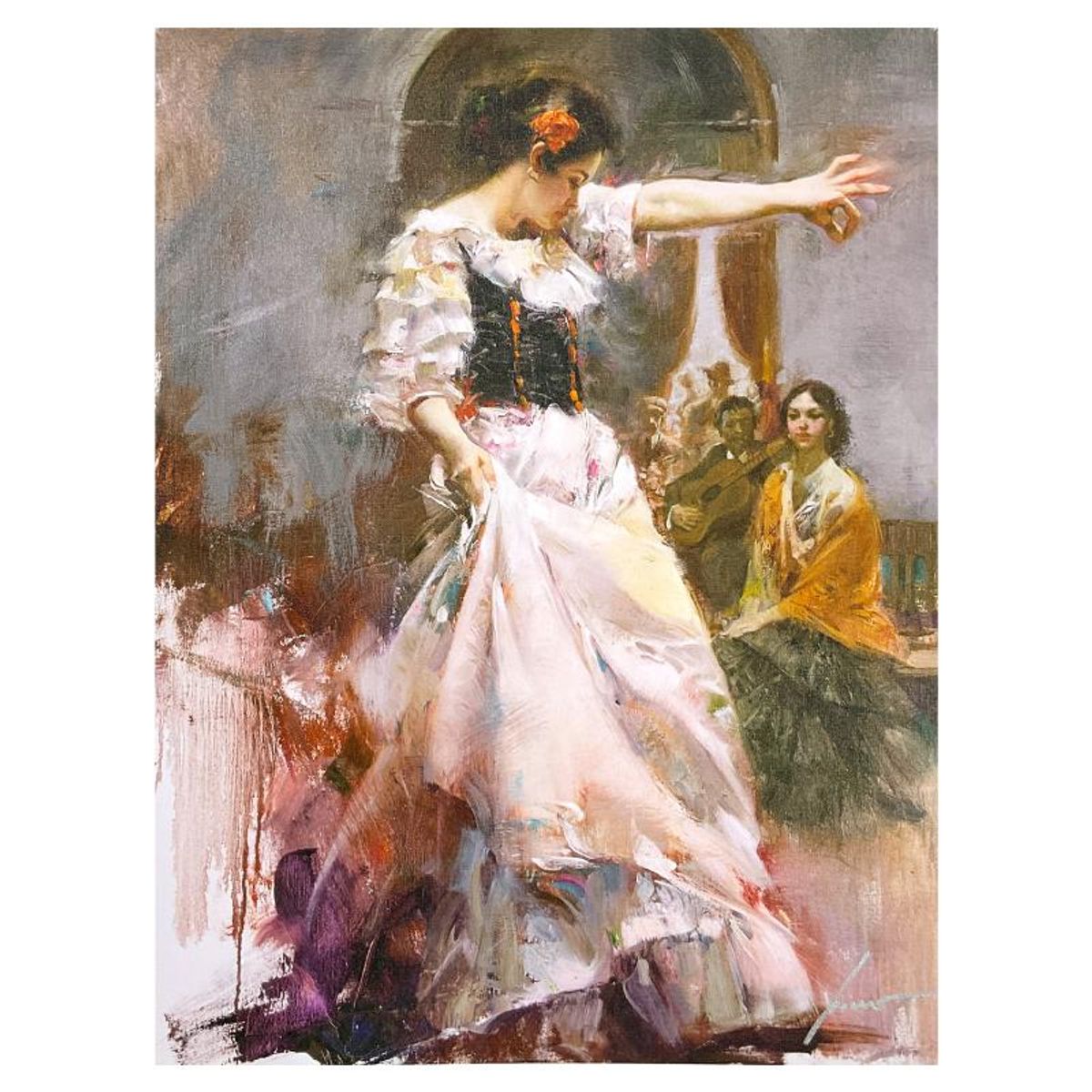 Pino (1939-2010) "Midnight Tango" Limited Edition on Canvas, Numbered and Hand Signed with Certificate of Authenticity.