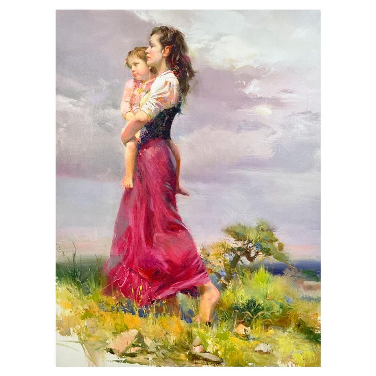 Pino (1939-2010), "Long Way Home" Limited Edition on Canvas, Numbered and Hand Signed with Certificate of Authenticity.