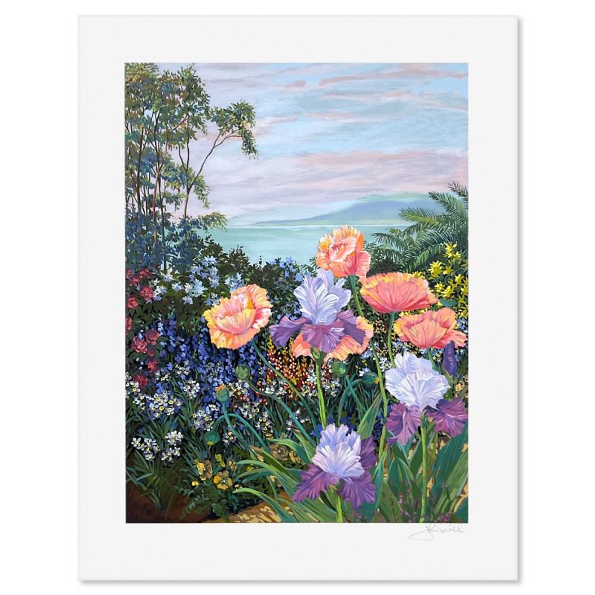 John Powell, "Botanical Bay" Limited Edition Printer's Proof Serigraph, Numbered and Hand Signed with Letter of Authenticity.