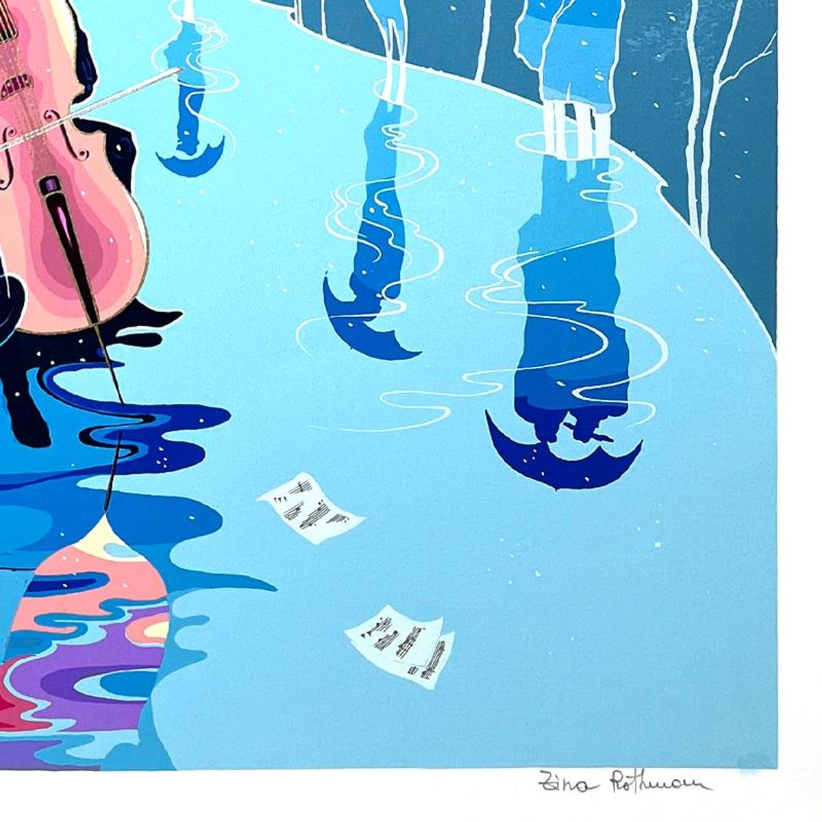 Zina Roitman, Limited Edition Serigraph, Hand Signed and Numbered, Letter of Authenticity.
