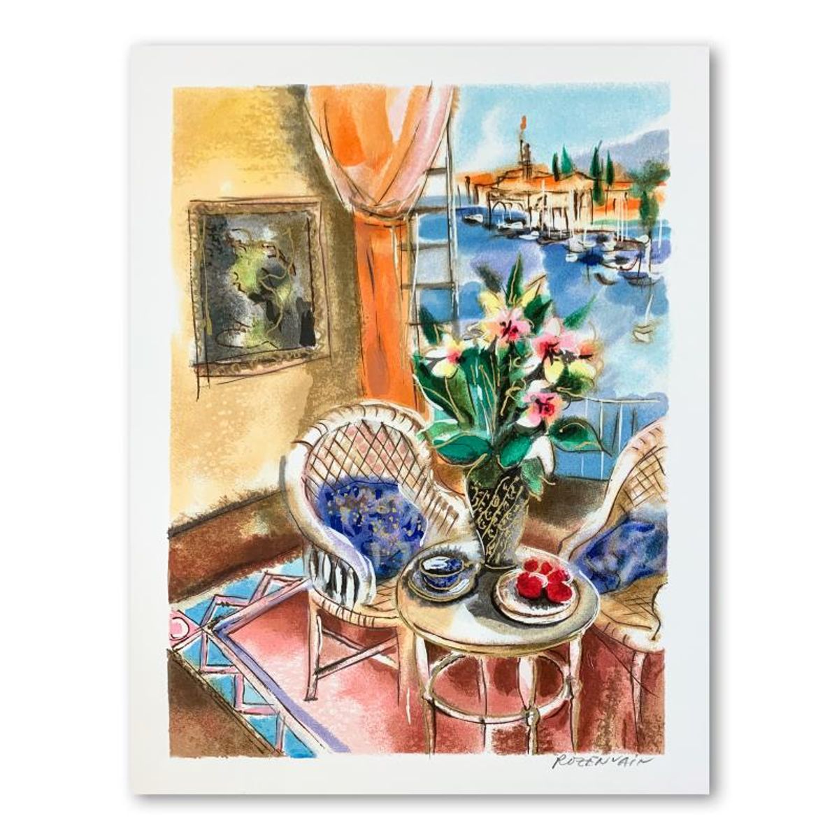 Michael Rozenvain, Hand Signed Limited Edition Serigraph on Paper with Letter of Authenticity.