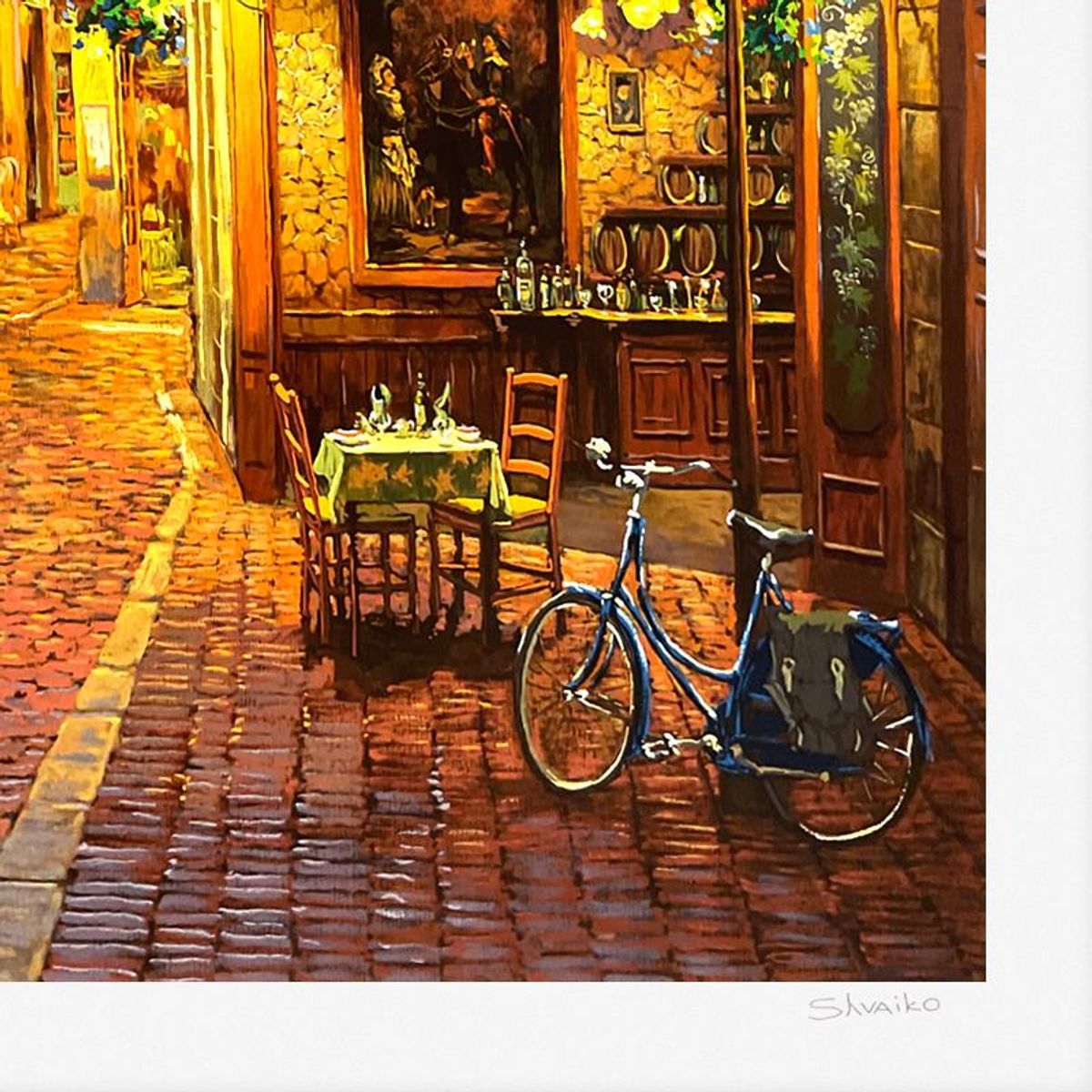 Viktor Shvaiko, "Au Petit Marquis" Limited Edition Printer's Proof Serigraph (28" x 42"), Numbered and Hand Signed with Letter of Authenticity.