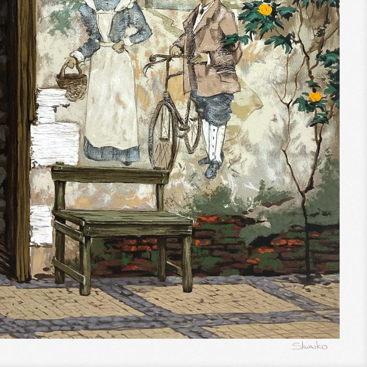 Viktor Shvaiko, "Via Leccosa (White)" Limited Edition Printer's Proof Serigraph (26" x 46"), Numbered and Hand Signed with Letter of Authenticity.