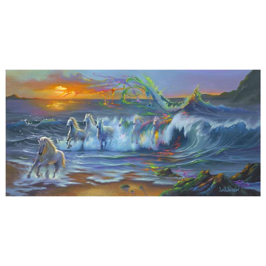 Jim Warren, "Living Color" Hand Signed, Artist Embellished AP Limited Edition Giclee on Canvas with Letter of Authenticity