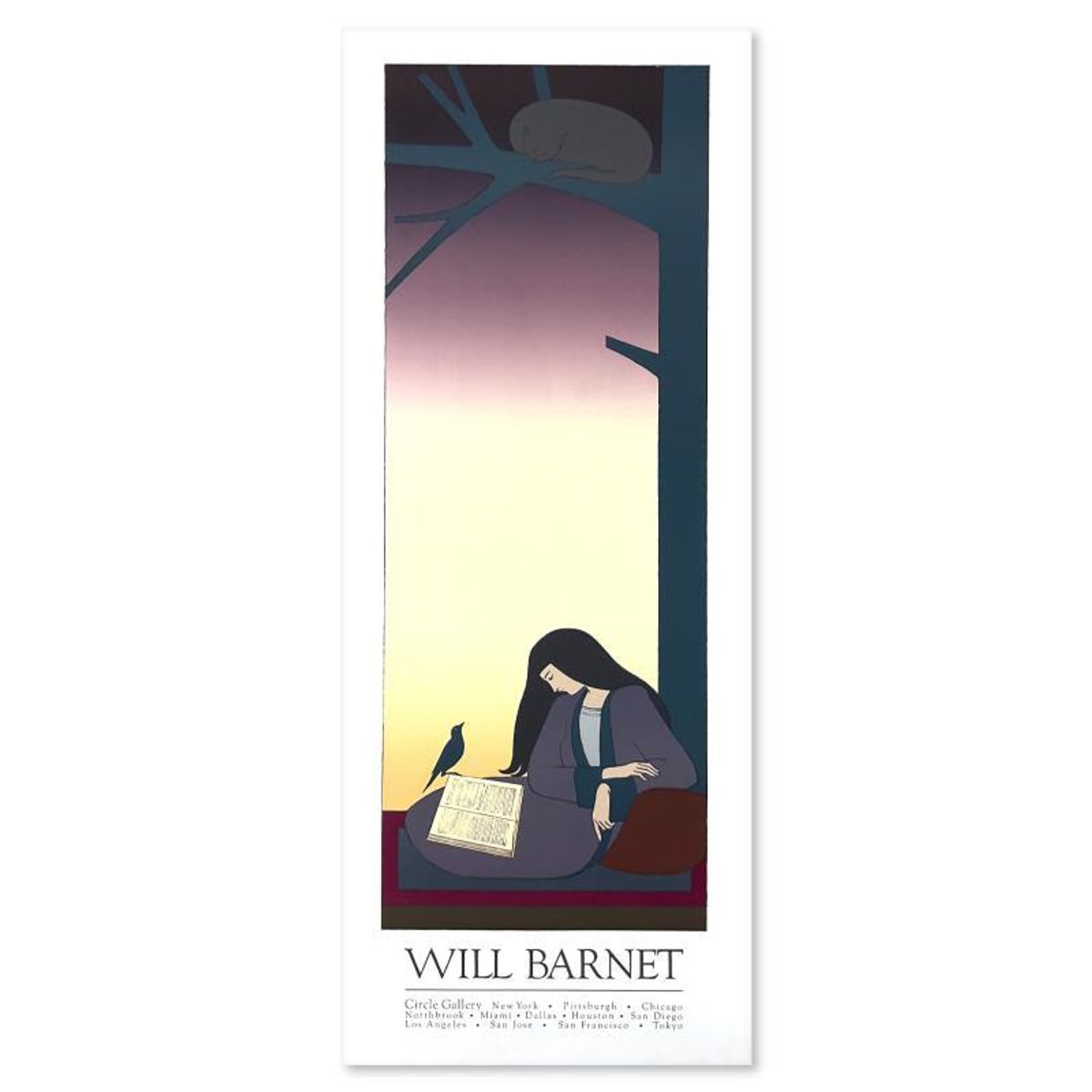 Will Barnet (1911-2012), "The Caller" Collectible Vintage Exhibit Lithograph (21" x 50") with Letter of Authenticity.