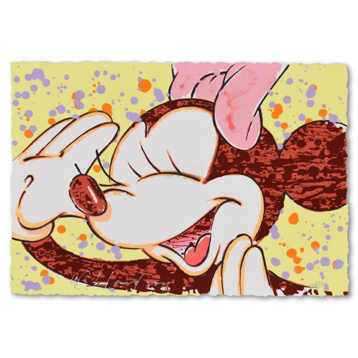 David Willardson, "Funny Business" Hand Signed Limited Edition Disney Serigraph with Letter of Authenticity.