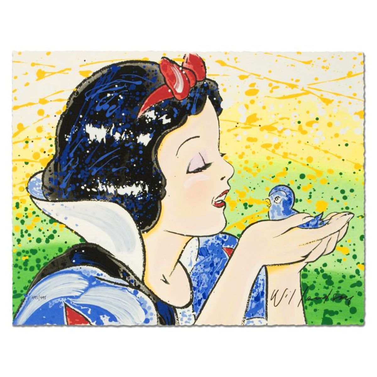 David Willardson, "A Fine Feathered Friend" Hand Signed Limited Edition Disney Serigraph with Letter of Authenticity.
