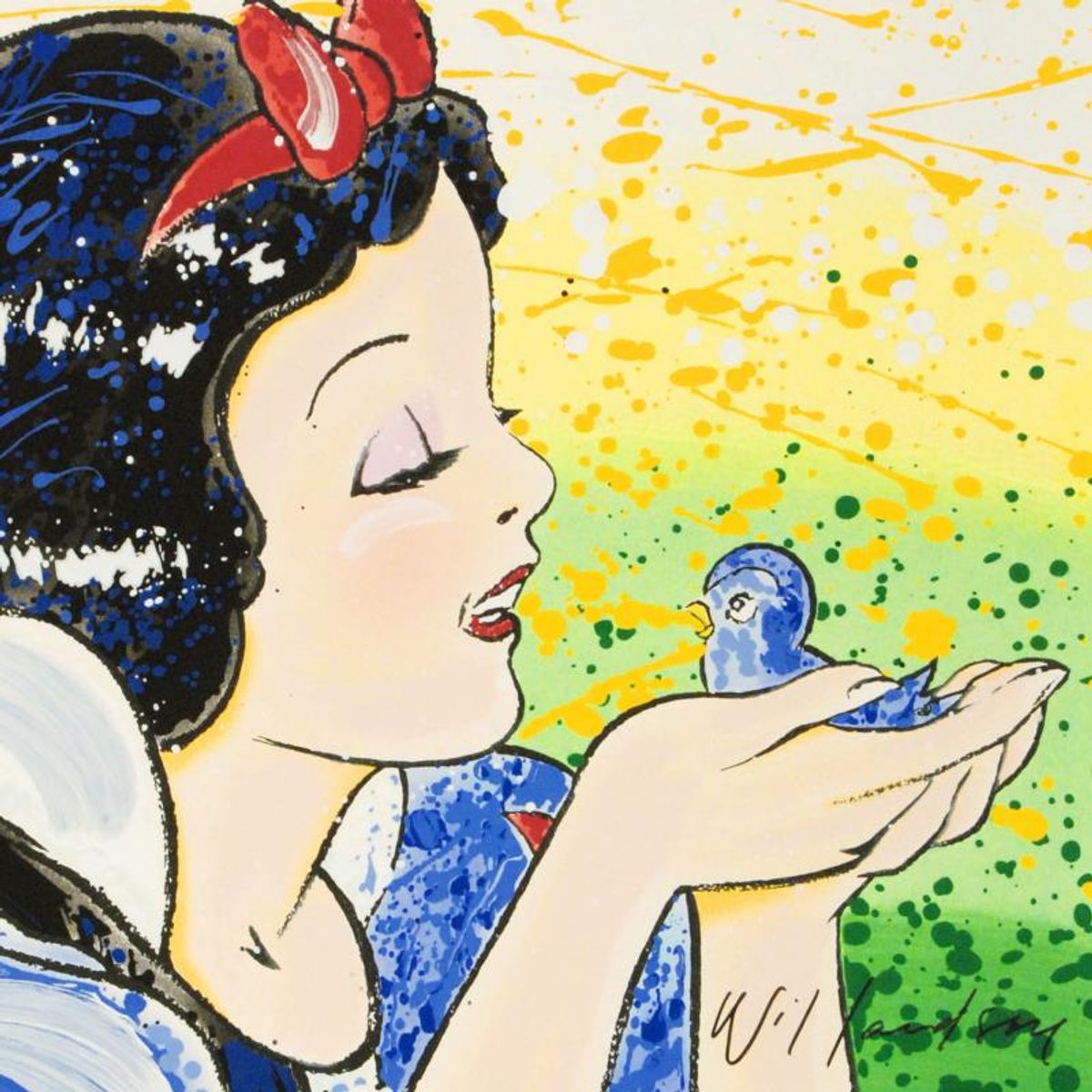 David Willardson, "A Fine Feathered Friend" Hand Signed Limited Edition Disney Serigraph with Letter of Authenticity.