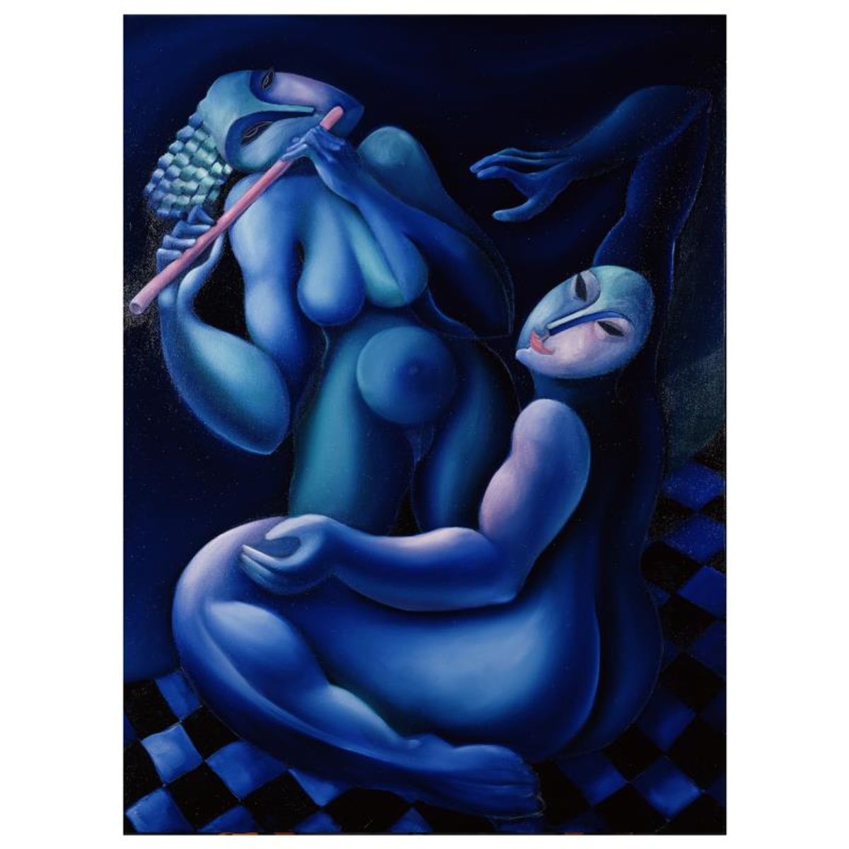 Yuroz, "May I Touch Your Music" Hand Signed Limited Edition Serigraph with Certificate of Authenticity.