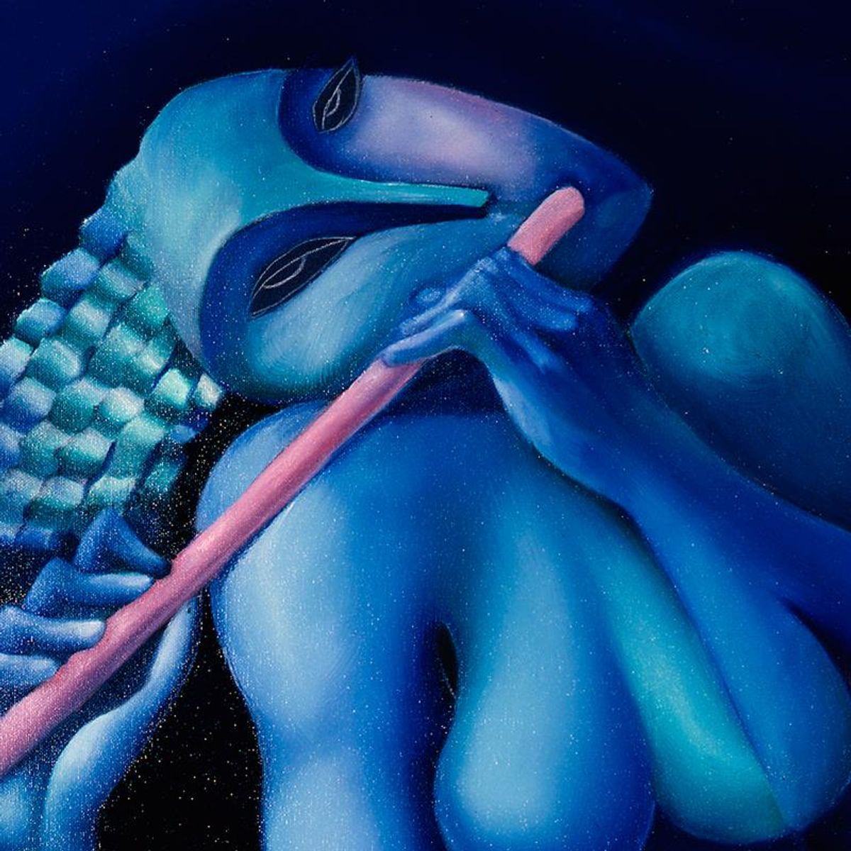 Yuroz, "May I Touch Your Music" Hand Signed Limited Edition Serigraph with Certificate of Authenticity.
