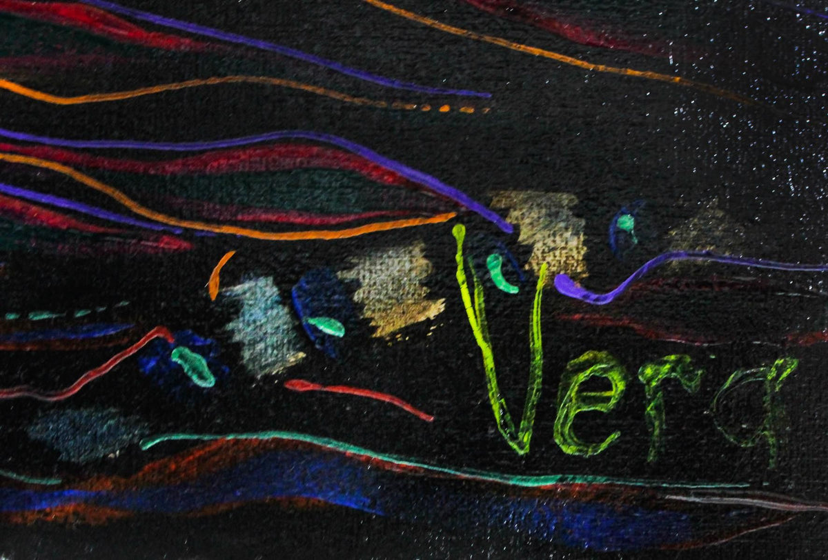 Vera V. Goncharenko- Original Oil on Canvas "Licking A Puddle"