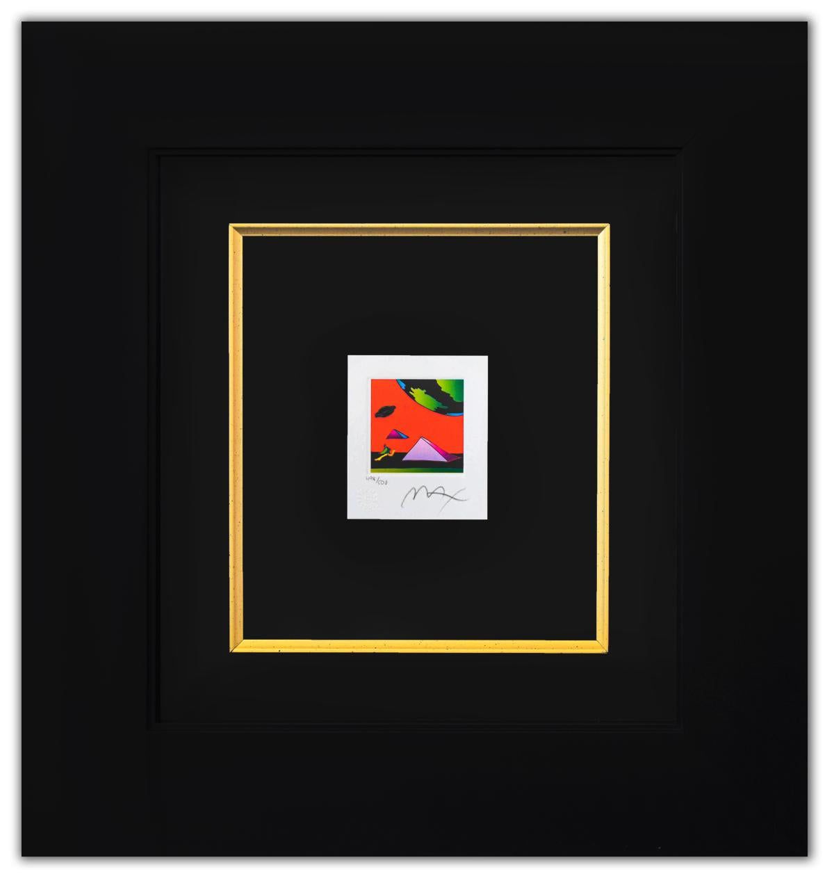 Peter Max- Original Lithograph "Jumper with Two Pyramids (Mini)"