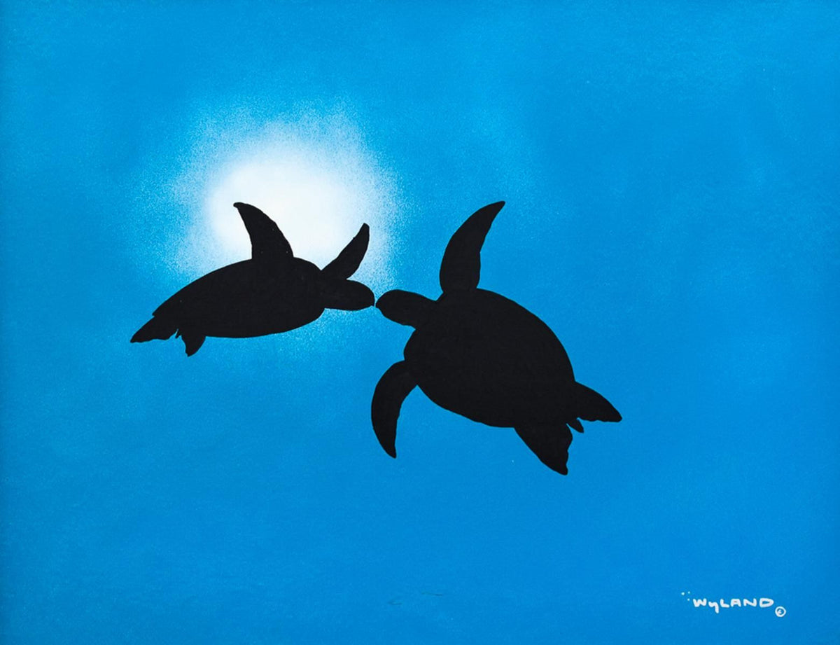 Wyland- Original Painting on Canvas "Swimming to the Surface"