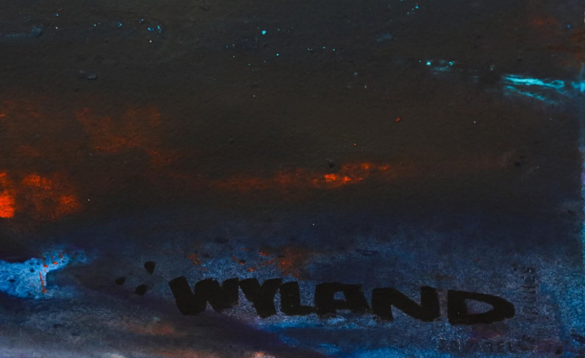 Wyland- Original Watercolor Painting on Deckle Edge Paper "Abstract"