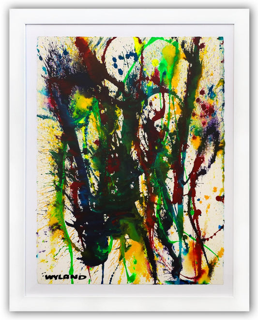 Wyland- Original Watercolor Painting on Deckle Edge Paper "Abstract"