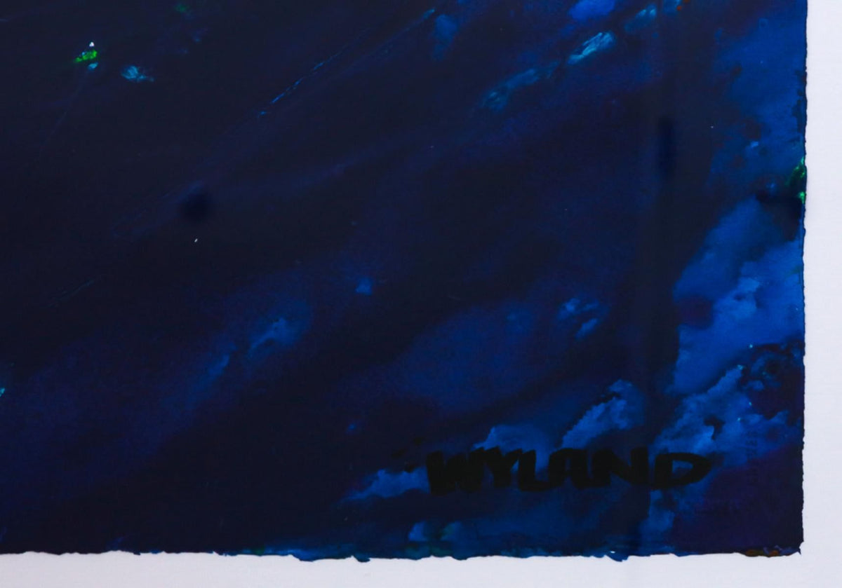 Wyland- Original Watercolor Painting on Deckle Edge Paper "Abstract"